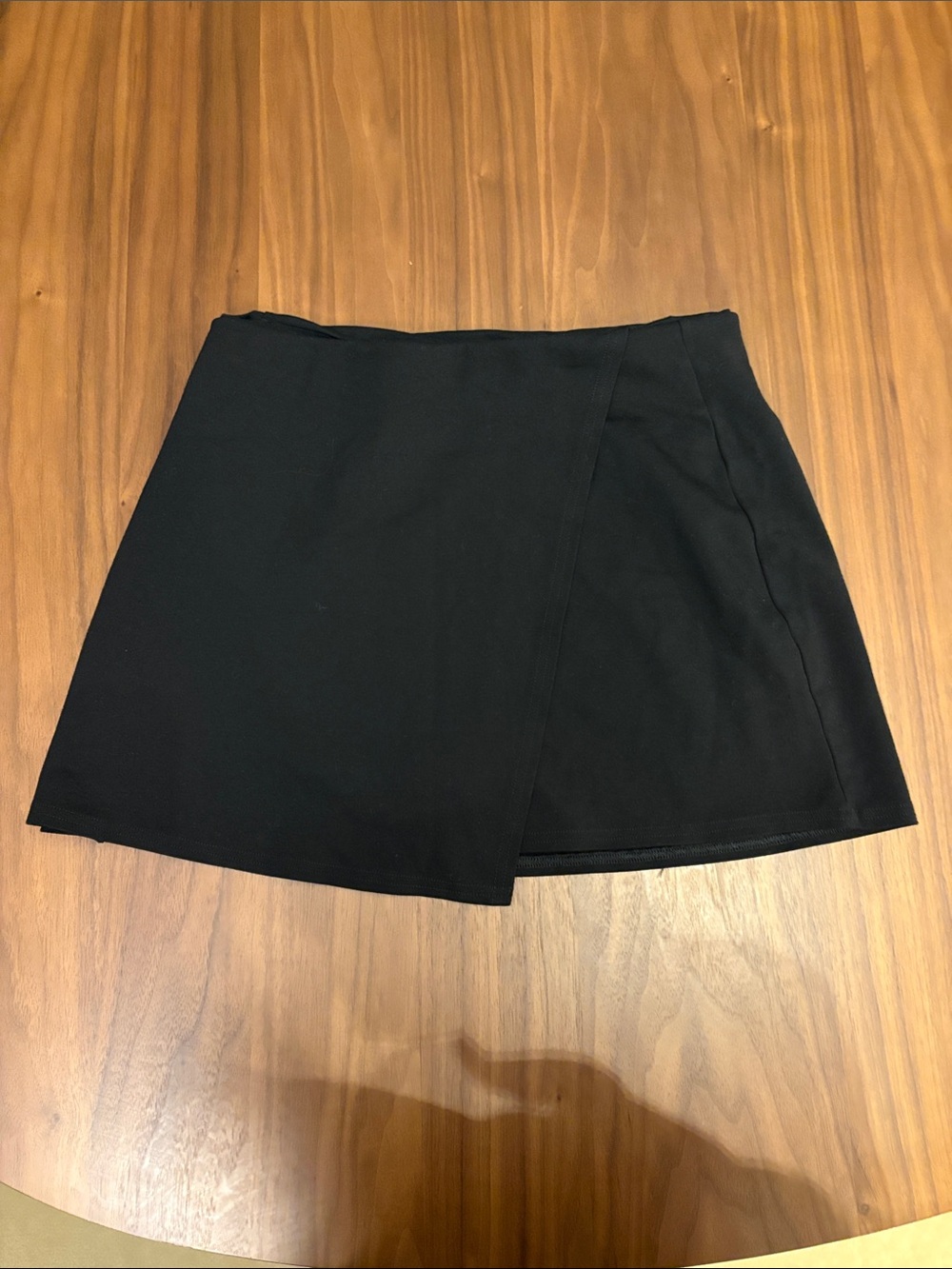 Classic Black Wrap Mini Skirt